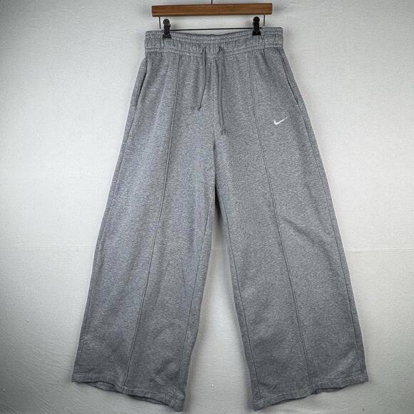 Nike Pants - Nike Sportswear Knit Palazzo Women’s Large Wide Leg Sweatpants Grey Heather